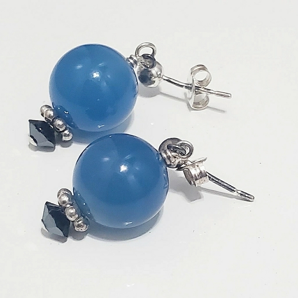 Blue Water Pearl moonshine Earrings. Single Drop For women 🌴